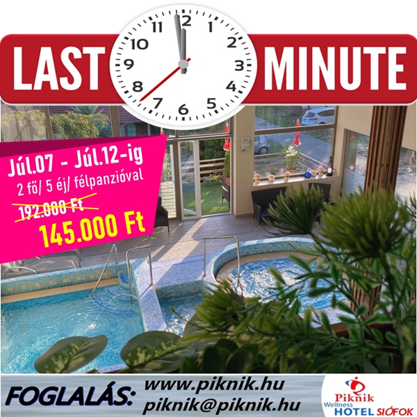 LASTMINUTE ajánlatok Balaton, legjobb lastminute ajánlat Siófok